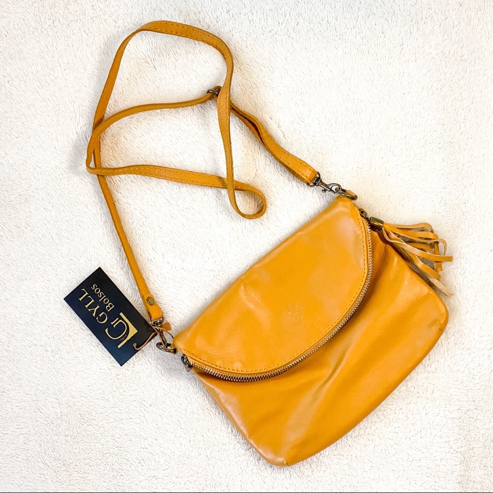 Vera Pelle Crossbody Handbag | Yellow | Small Bag